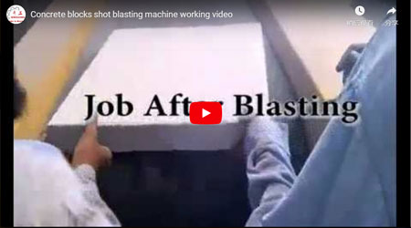 Beton Blocks Shot Blasting Machine Working Video